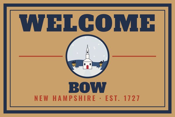 Bow Welcome Doormat artwork detail