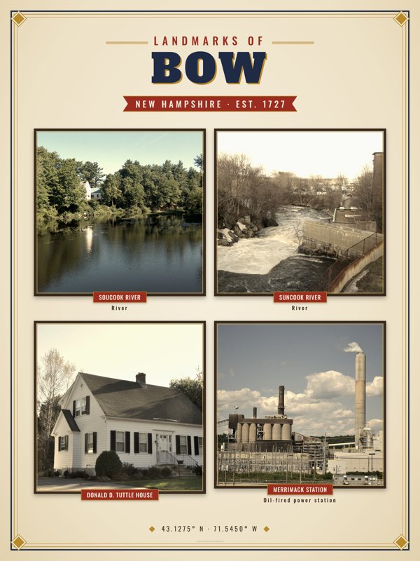 Bow Landmarks Photo Poster artwork detail