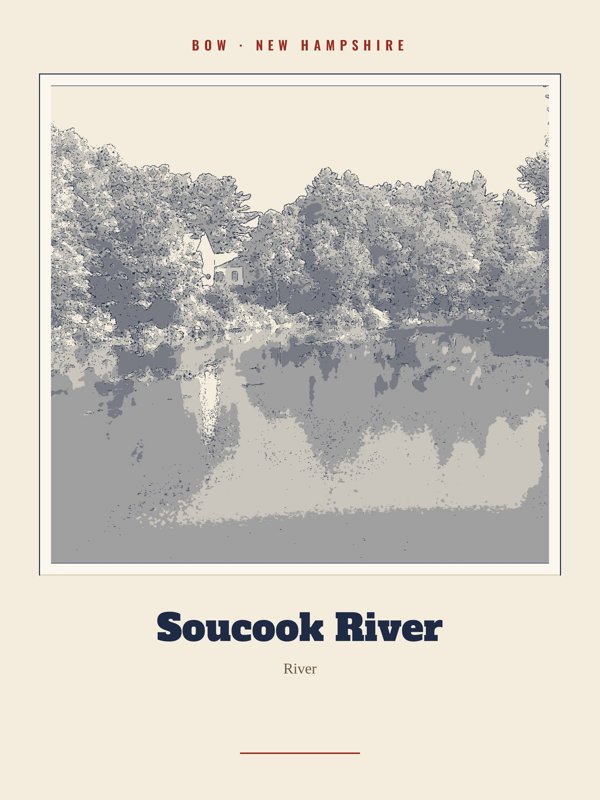 Bow Soucook River Landmark Print artwork detail