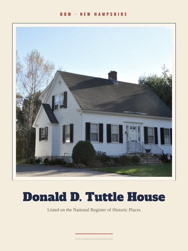 Bow Donald D. Tuttle House Landmark Print artwork detail