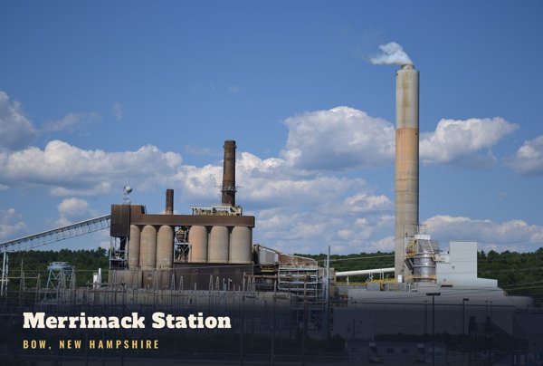 Bow Merrimack Station Postcard artwork detail