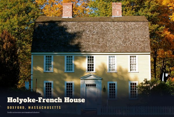 Boxford Holyoke-French House Postcard artwork detail
