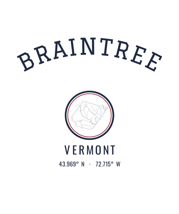 Braintree Hometown Ornament artwork detail