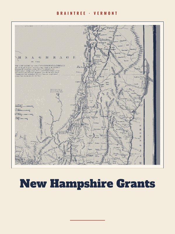 Braintree New Hampshire Grants Landmark Print artwork detail