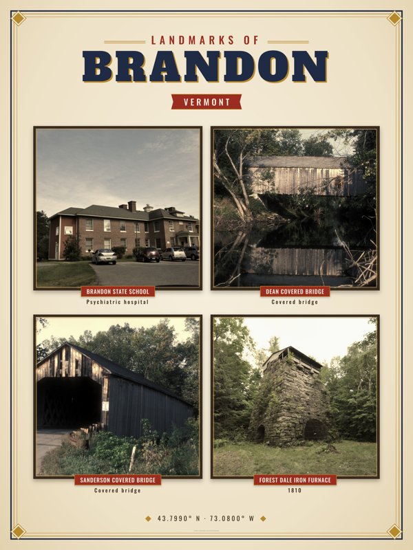 Brandon Landmarks Photo Poster artwork detail