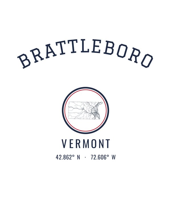 Brattleboro Hometown Ornament artwork detail