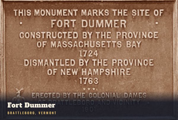 Brattleboro Fort Dummer Postcard artwork detail