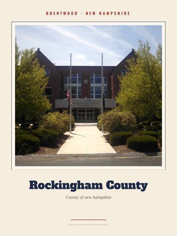 Brentwood Rockingham County Landmark Print artwork detail