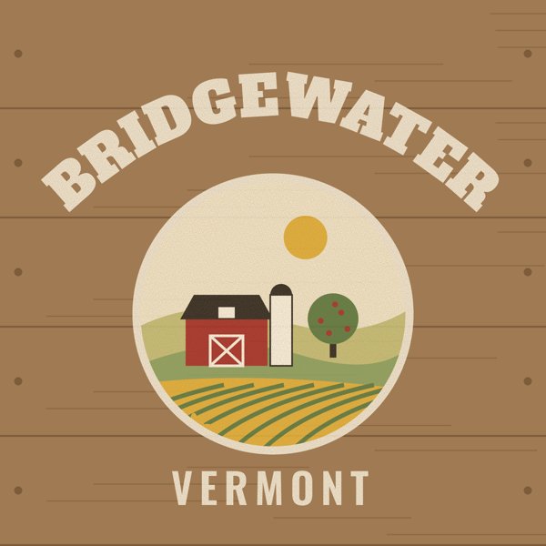 Bridgewater Hometown Wood Sign artwork detail