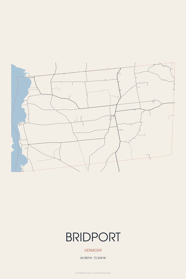 Bridport Street Map Poster · Linen artwork detail