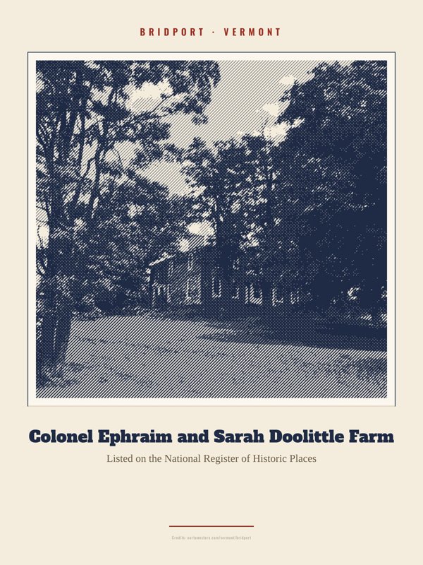 Bridport Colonel Ephraim and Sarah Doolittle Farm Landmark Print artwork detail