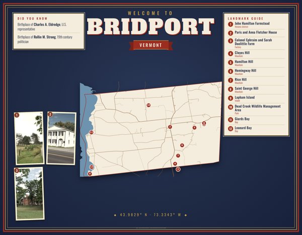 Bridport Map Placemat artwork detail