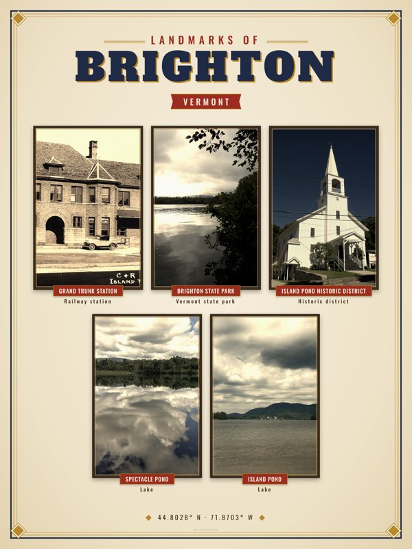 Brighton Landmarks Photo Poster artwork detail