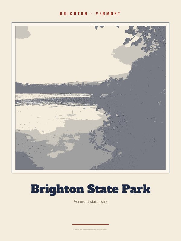 Brighton Brighton State Park Landmark Print artwork detail