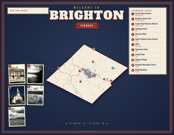 Brighton Map Placemat artwork detail