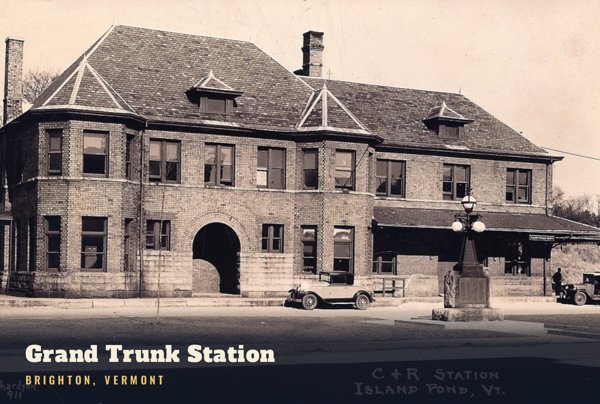 Brighton Grand Trunk Station Postcard artwork detail