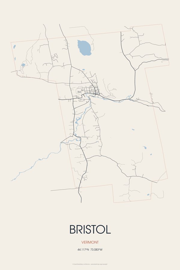 Bristol Street Map Poster · Linen artwork detail