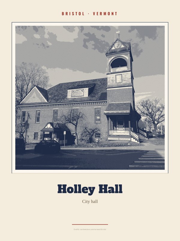 Bristol Holley Hall Landmark Print artwork detail