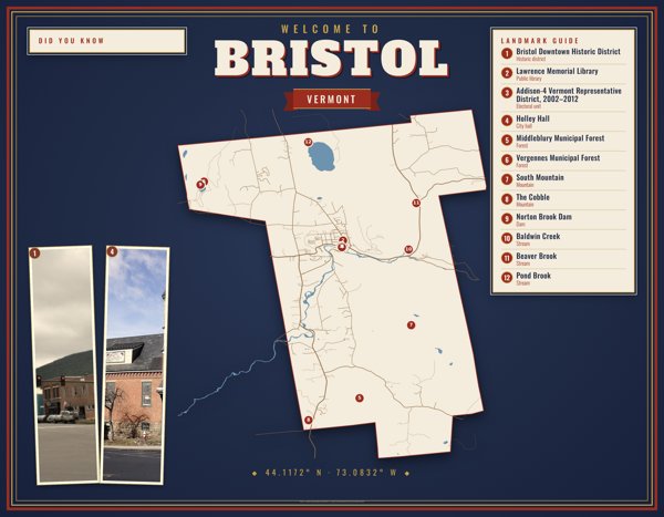 Bristol Map Placemat artwork detail