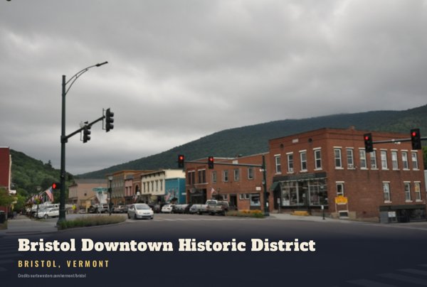Bristol Bristol Downtown Historic District Postcard artwork detail