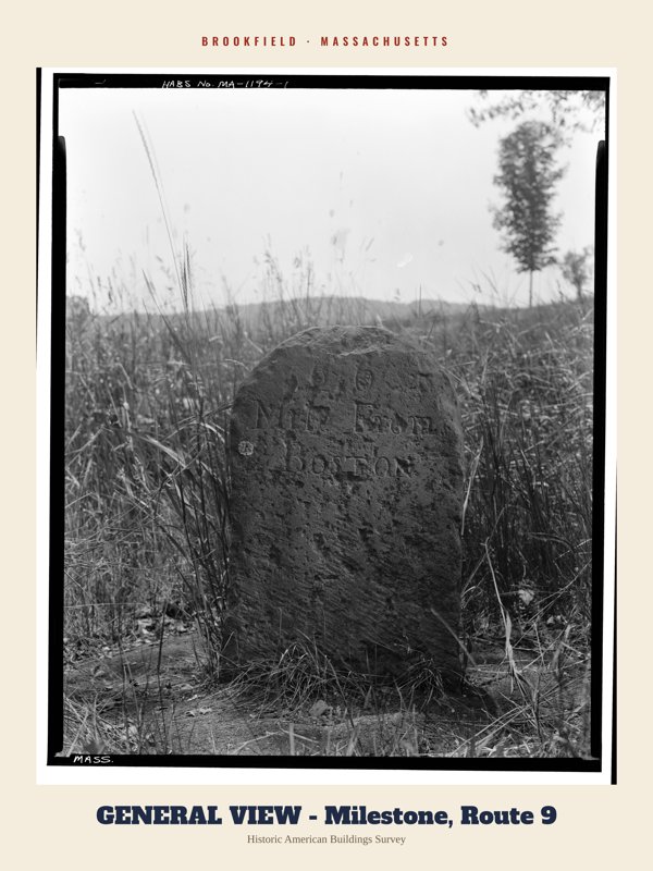 Brookfield GENERAL VIEW - Milestone, Route 9 Archive Print artwork detail