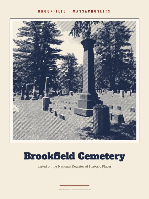 Brookfield Brookfield Cemetery Landmark Print artwork detail