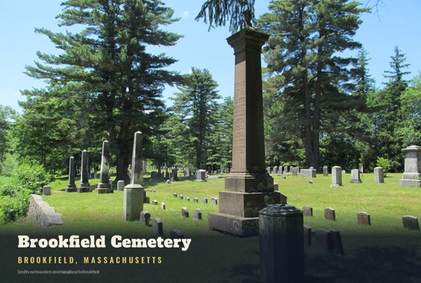Brookfield Brookfield Cemetery Postcard artwork detail