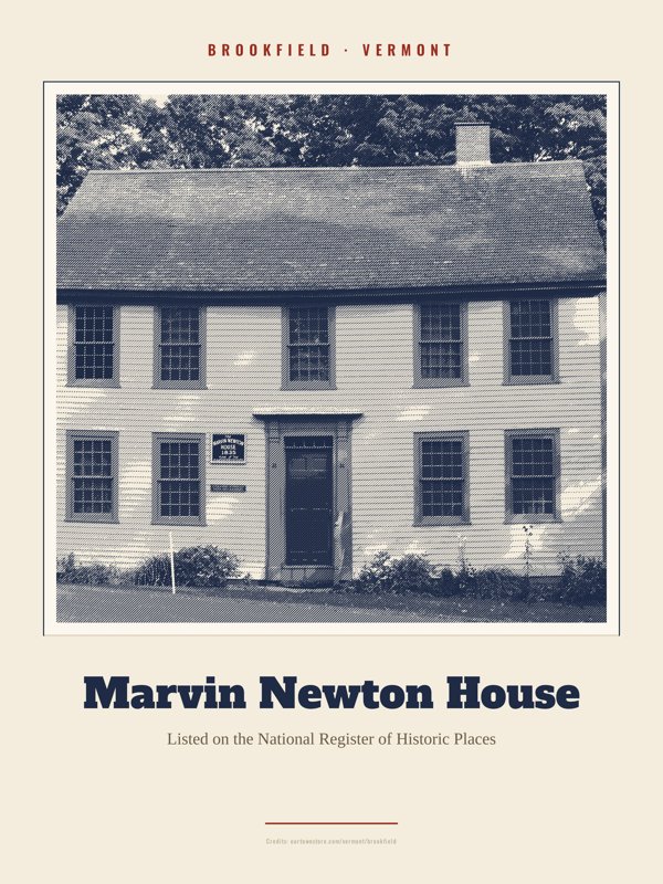 Brookfield Marvin Newton House Landmark Print artwork detail