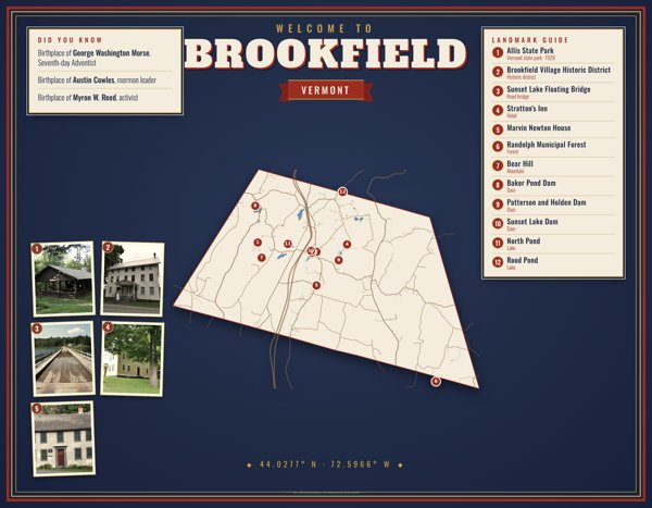 Brookfield Map Placemat artwork detail
