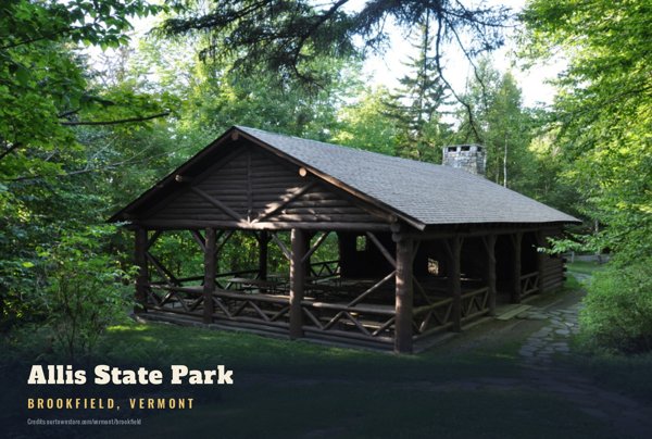 Brookfield Allis State Park Postcard artwork detail