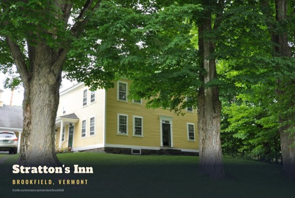 Brookfield Stratton's Inn Postcard artwork detail