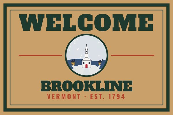 Brookline Welcome Doormat artwork detail