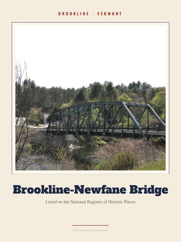 Brookline Brookline-Newfane Bridge Landmark Print artwork detail