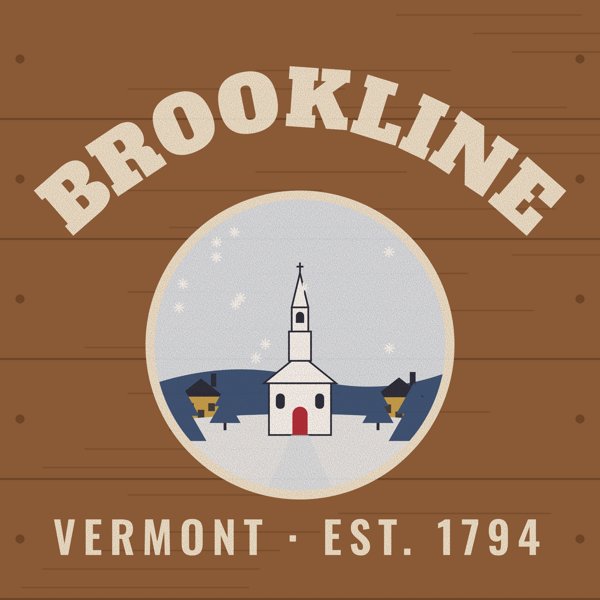 Brookline Hometown Wood Sign artwork detail