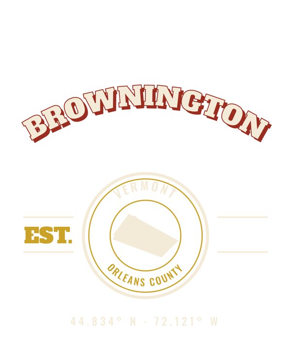 Brownington Est. Tee artwork detail