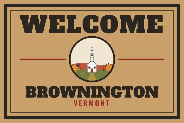 Brownington Welcome Doormat artwork detail