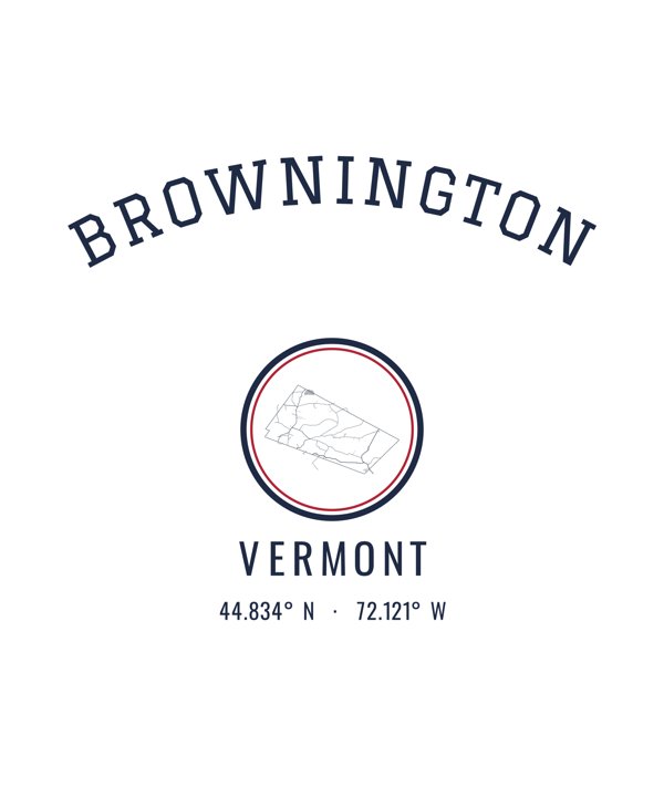 Brownington Est. Tumbler artwork detail