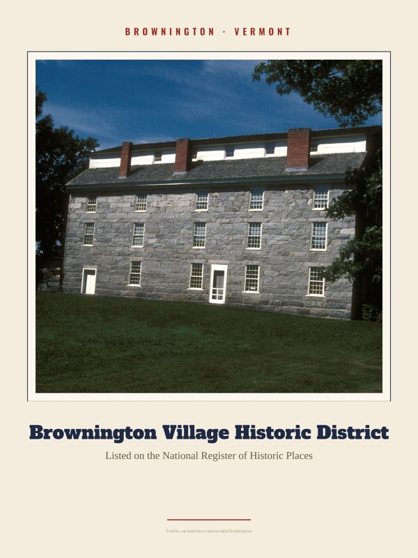 Brownington Brownington Village Historic District Landmark Print artwork detail