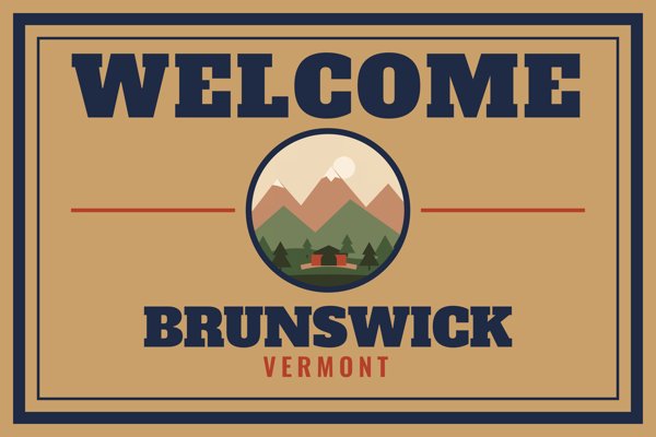 Brunswick Welcome Doormat artwork detail