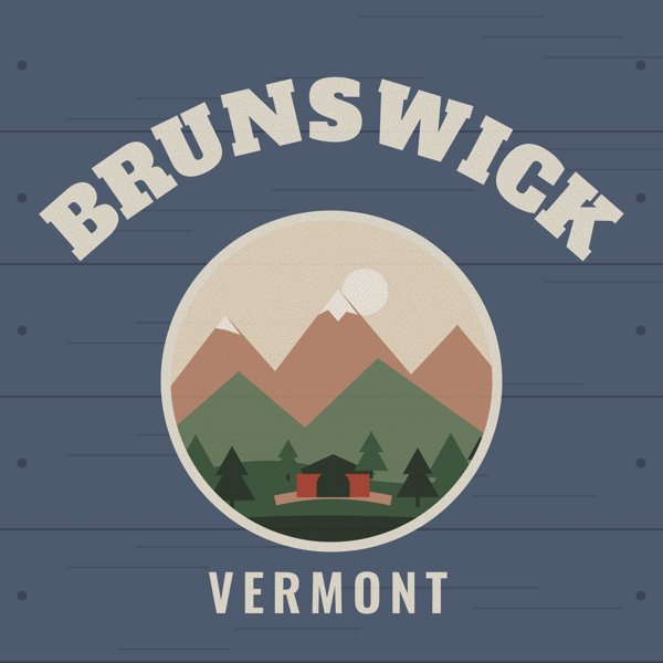 Brunswick Hometown Wood Sign artwork detail