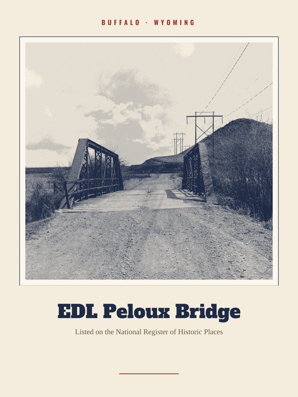 Buffalo EDL Peloux Bridge Landmark Print artwork detail