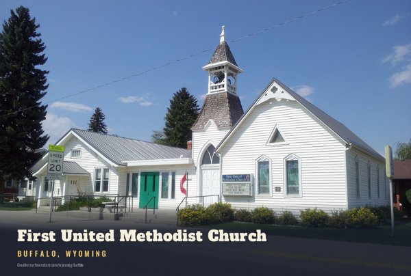 Buffalo First United Methodist Church Postcard artwork detail