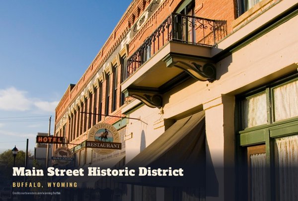 Buffalo Main Street Historic District Postcard artwork detail