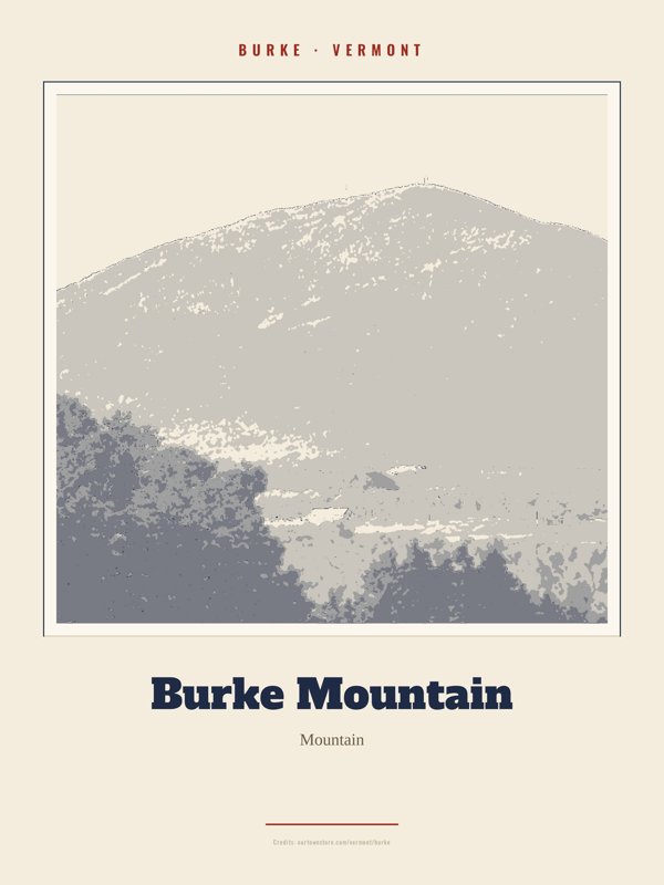 Burke Burke Mountain Landmark Print artwork detail