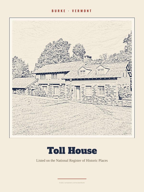 Burke Toll House Landmark Print artwork detail
