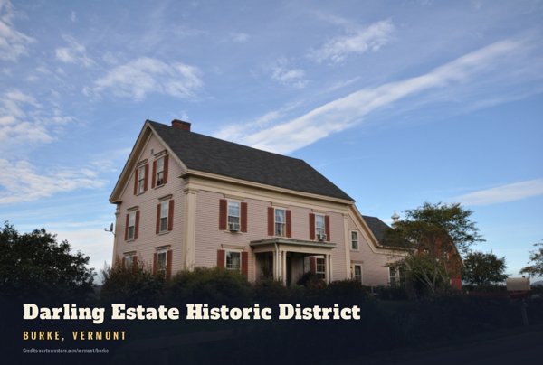 Burke Darling Estate Historic District Postcard artwork detail