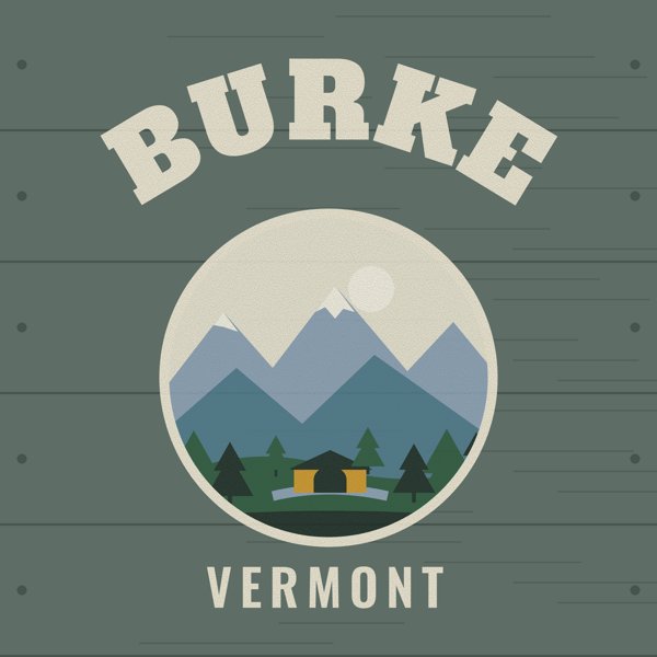 Burke Hometown Wood Sign artwork detail