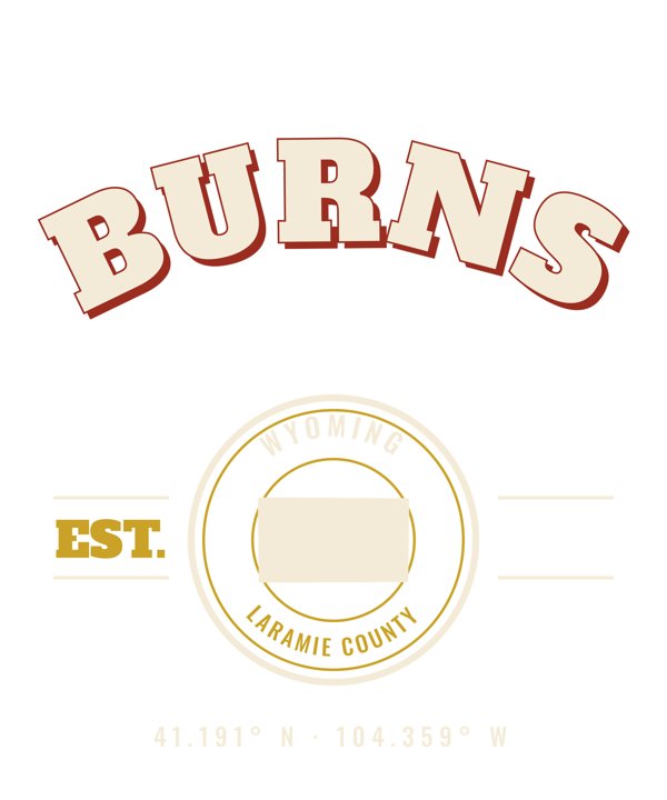 Burns Est. Tee artwork detail