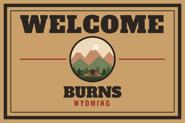 Burns Welcome Doormat artwork detail