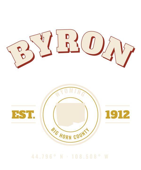 Byron Est. Tee artwork detail